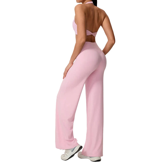 2Pcs Halter Backless Yoga Set